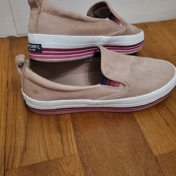 Blush Pink Leather Slip On Sneakers 8.5 - Picture 5 of 6
